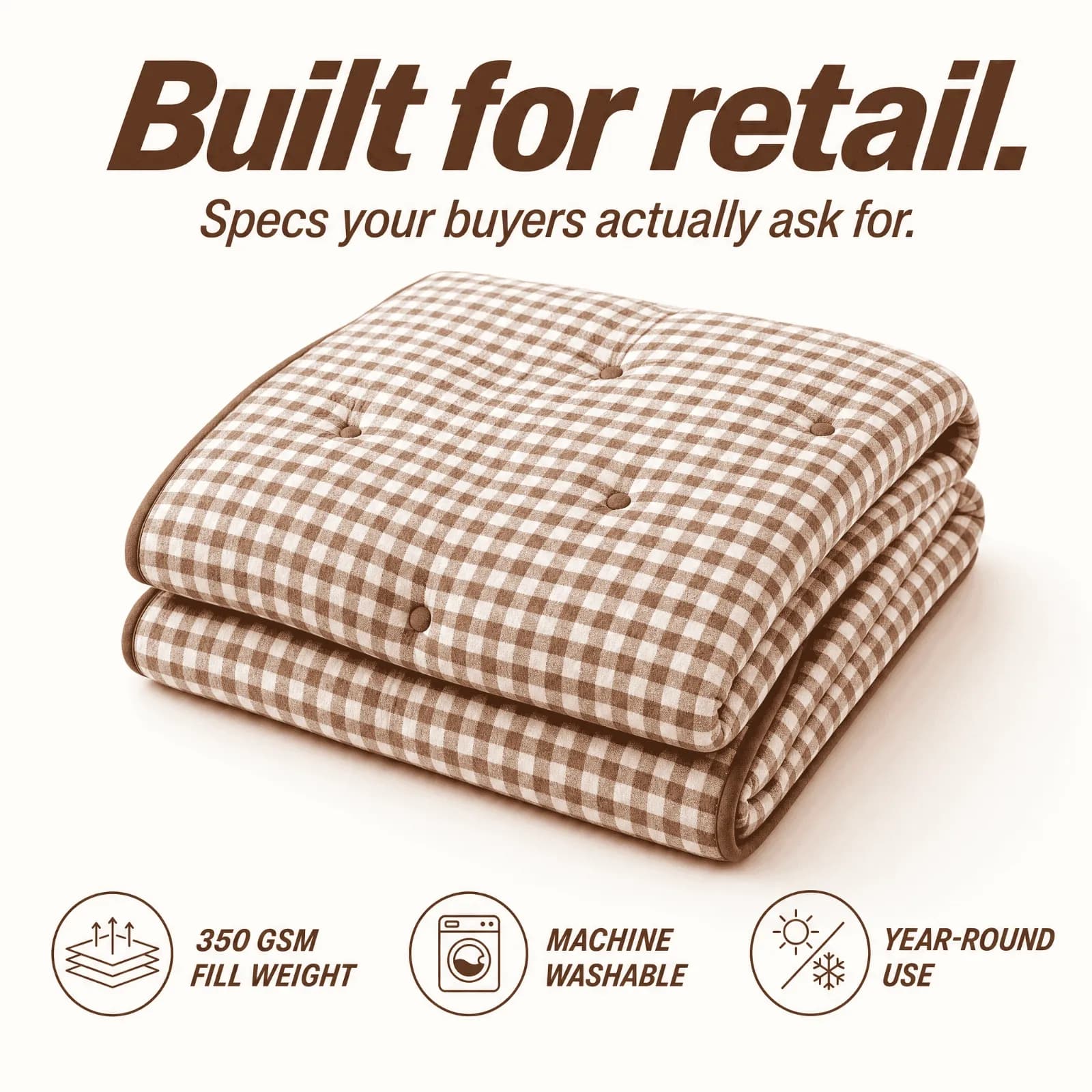 Built for retail — specs your buyers actually ask for.