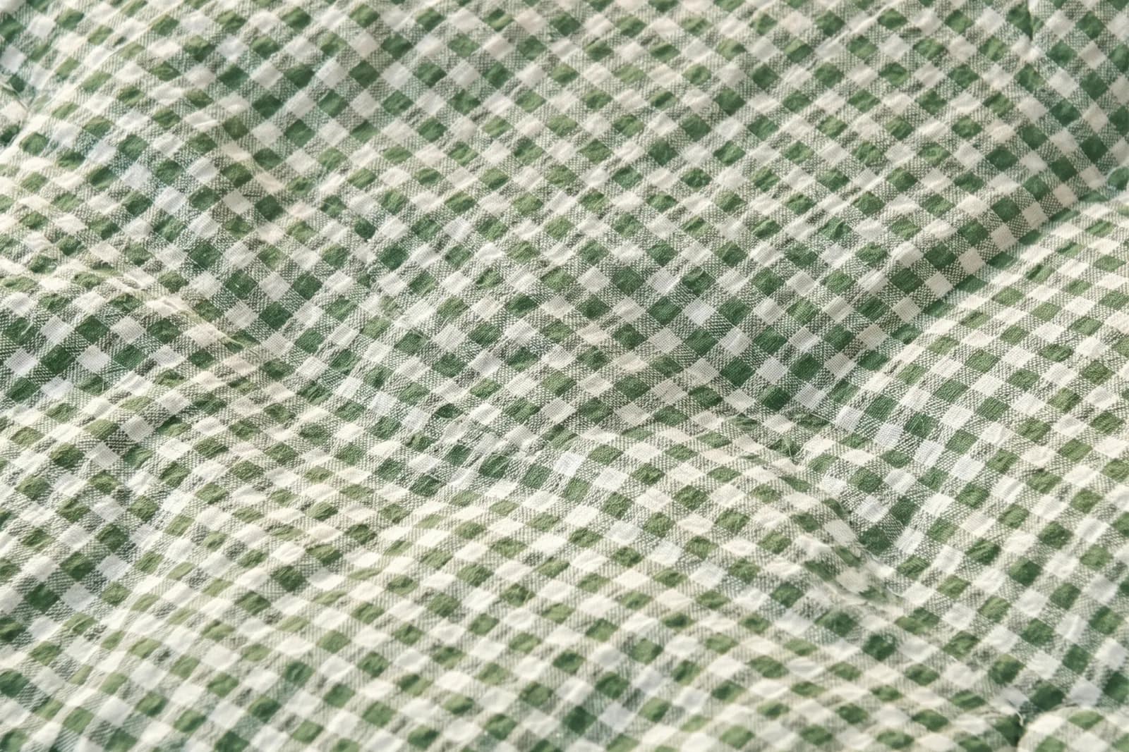 Seersucker Wasbaar Dekbed — Groen 3