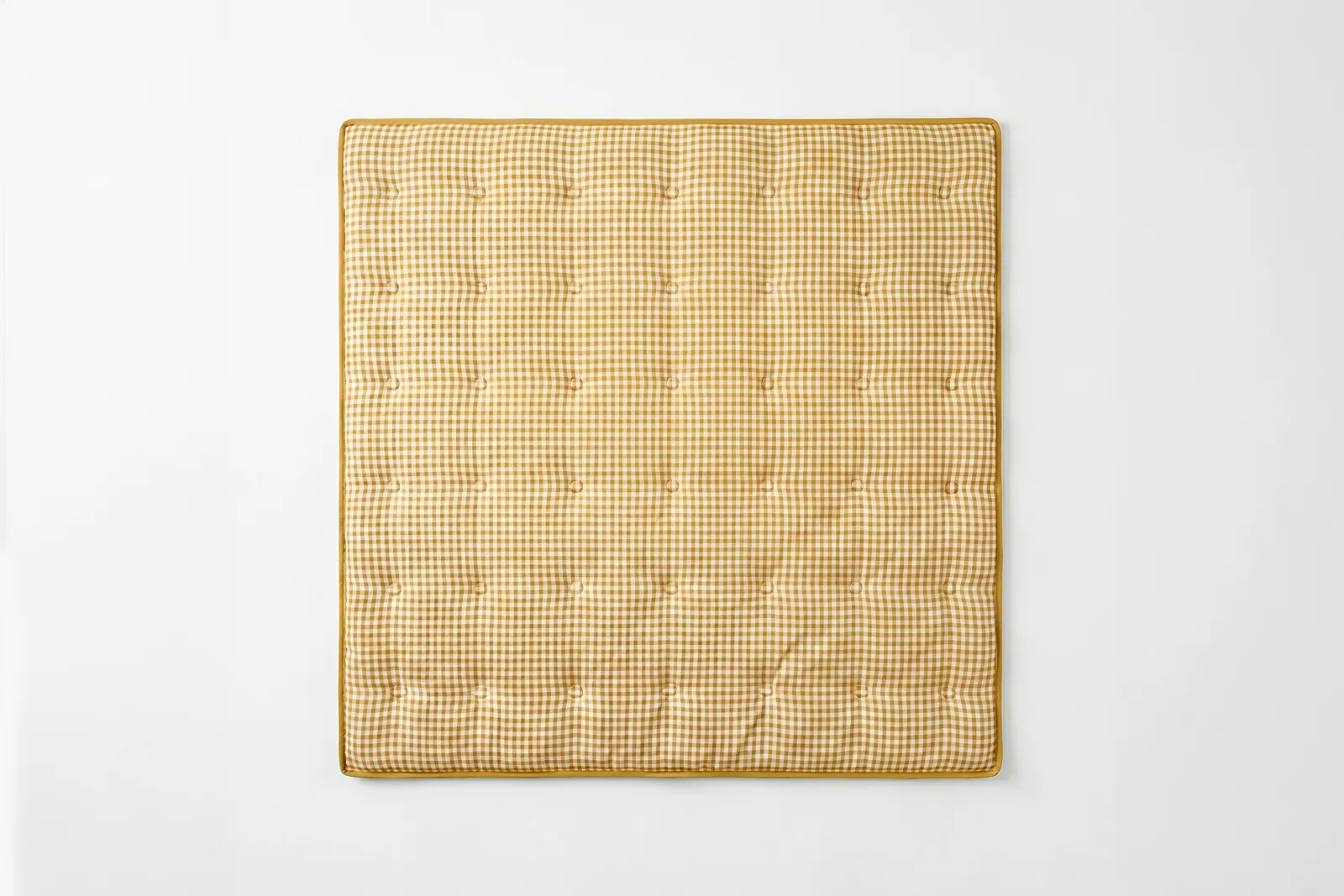 Seersucker Wasbaar Dekbed — Ochre 2