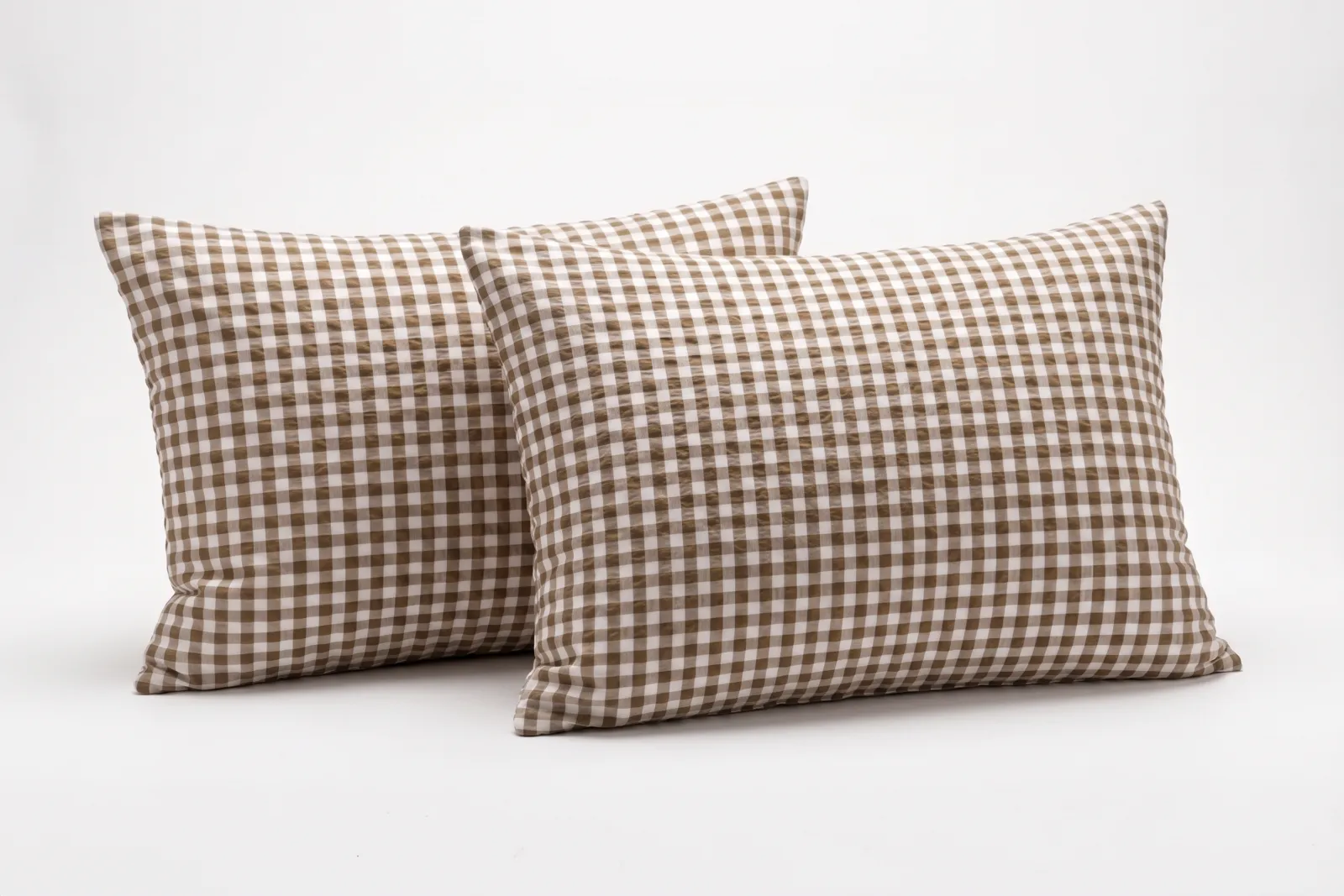 Pillowcase Seersucker Brown