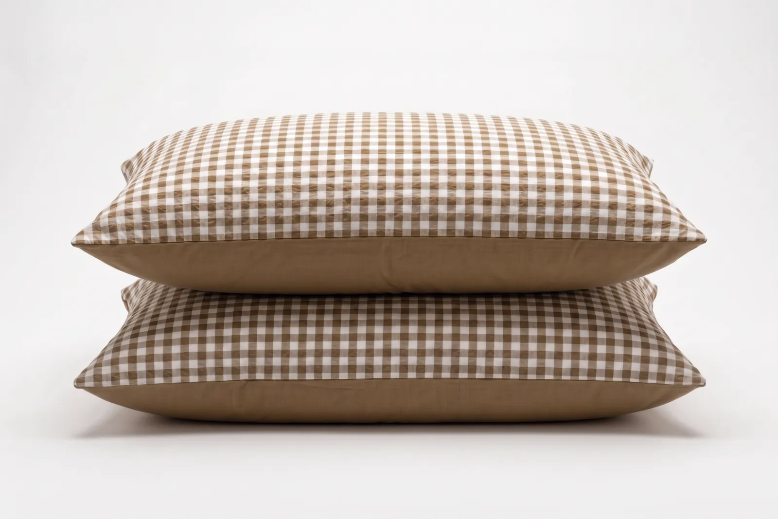 Pillowcase Seersucker Brown 2