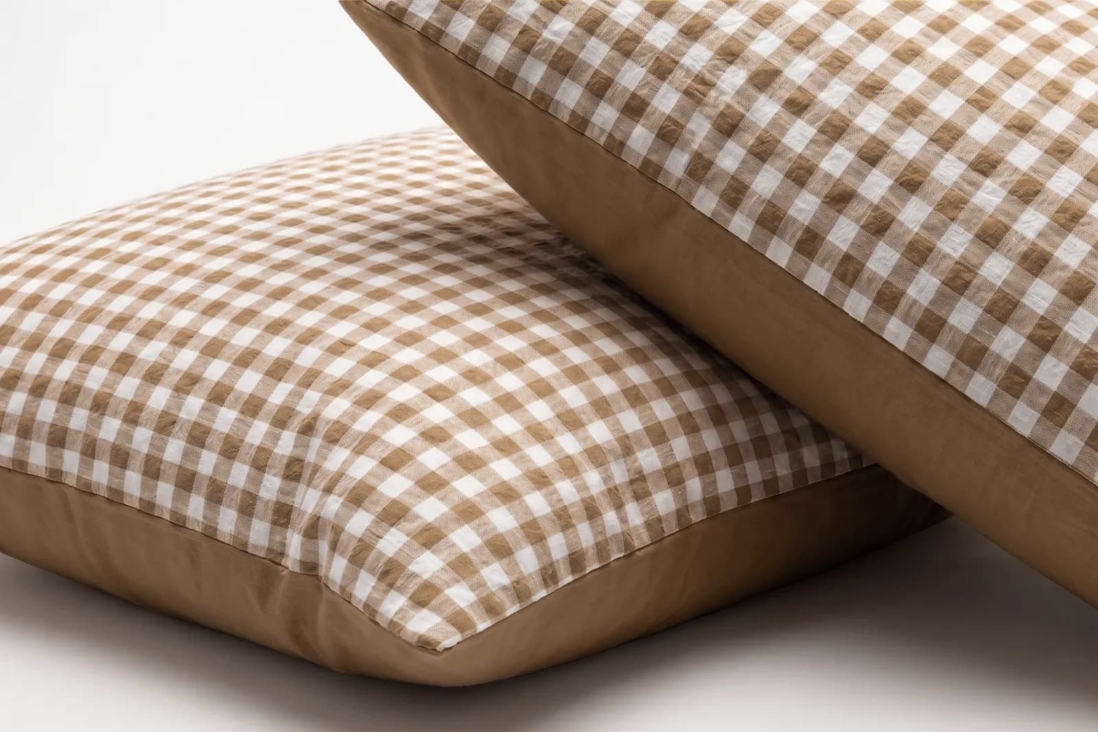 Pillowcase Seersucker Brown 3