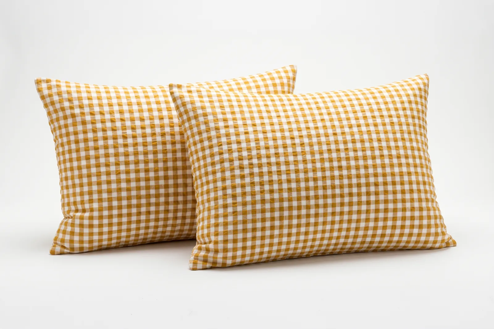 Pillowcase Seersucker Ochre