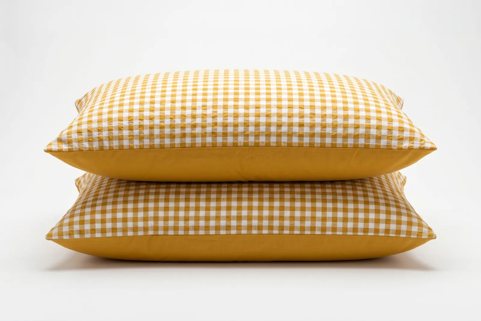 Pillowcase Seersucker Ochre 2