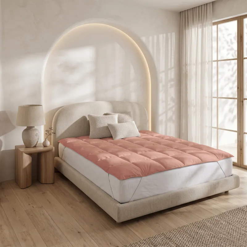 Wasbare Oplegmatras Lichtroze