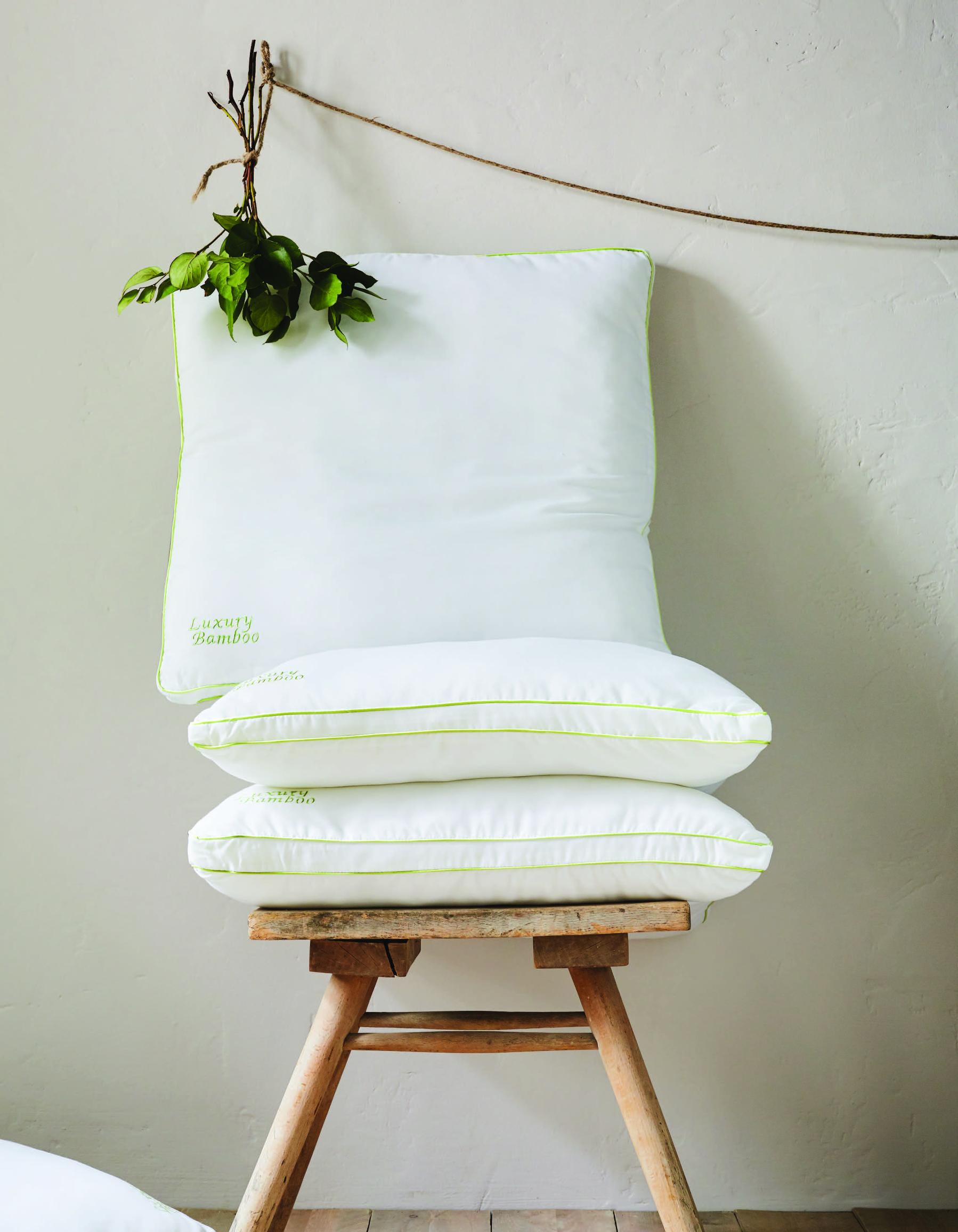 Bamboe-Polyester Kussen Wit
