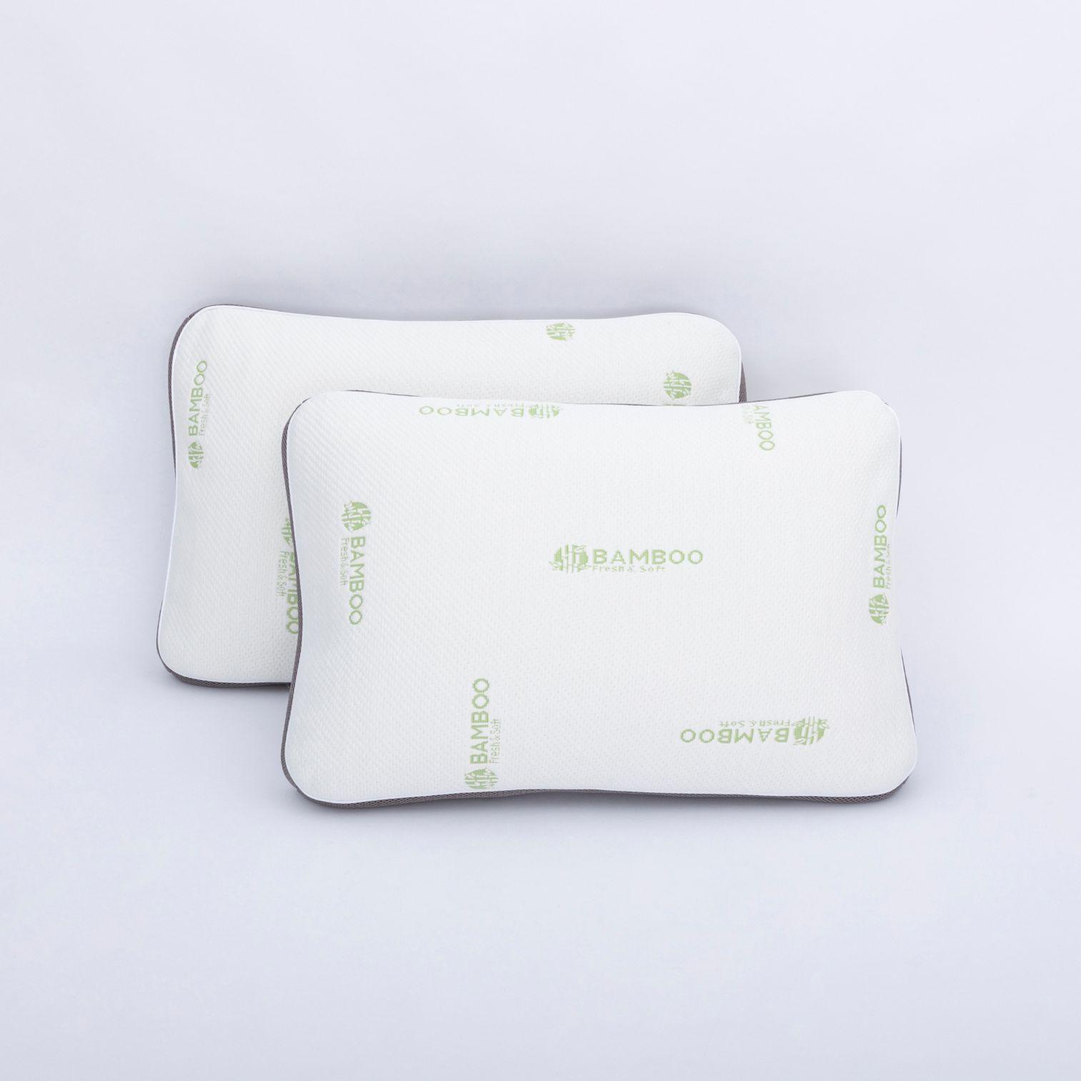Traagschuim Hoofdkussen 3D-rand Bamboo