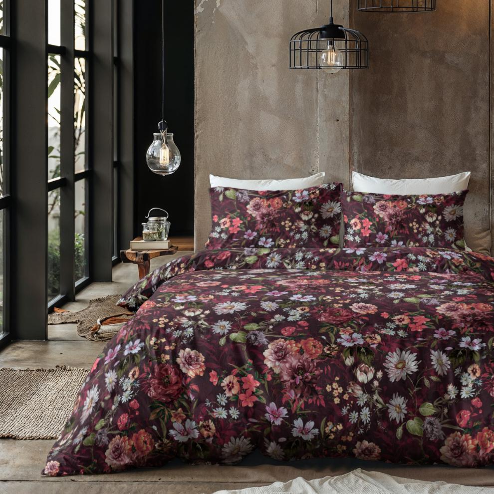 Dekbedovertrek Flanel Ezra flower - 1* 240x220 + 2* 60x70cm - Sleep Sense
