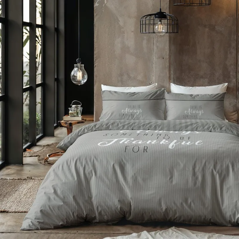 Dekbedovertrek Flanel Thankful - 1* 140x220 + 1* 60x70cm - Sleep Sense