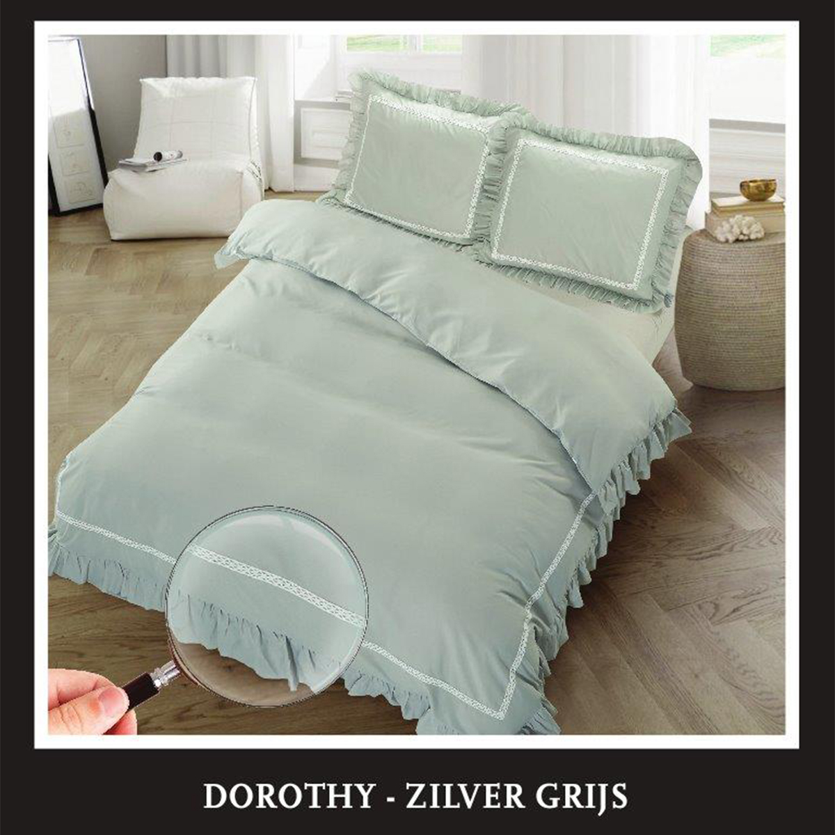 Dekbedovertrek Dorothy - Zilver Grijs