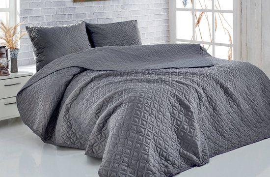 Ultrasonic Bedsprei Antraciet - Inclusief 2 hoezen