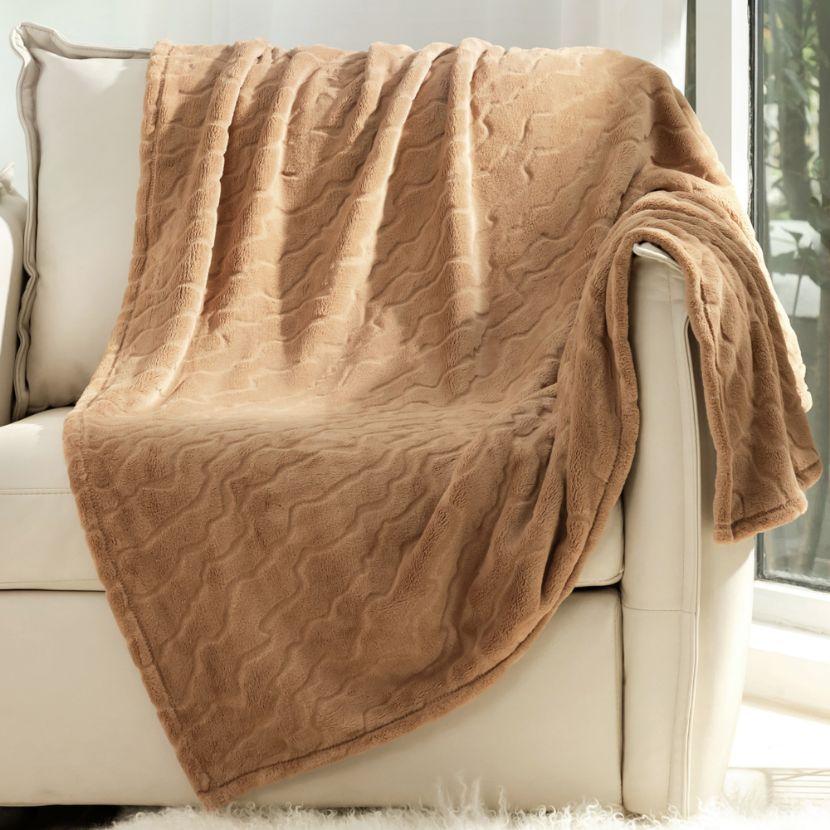 Cozy Bliss Luxury Milky Pluche Plaid - Lichtbruin