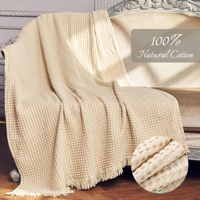 Amelie Home - Vintage Wafel Plaid - Beige