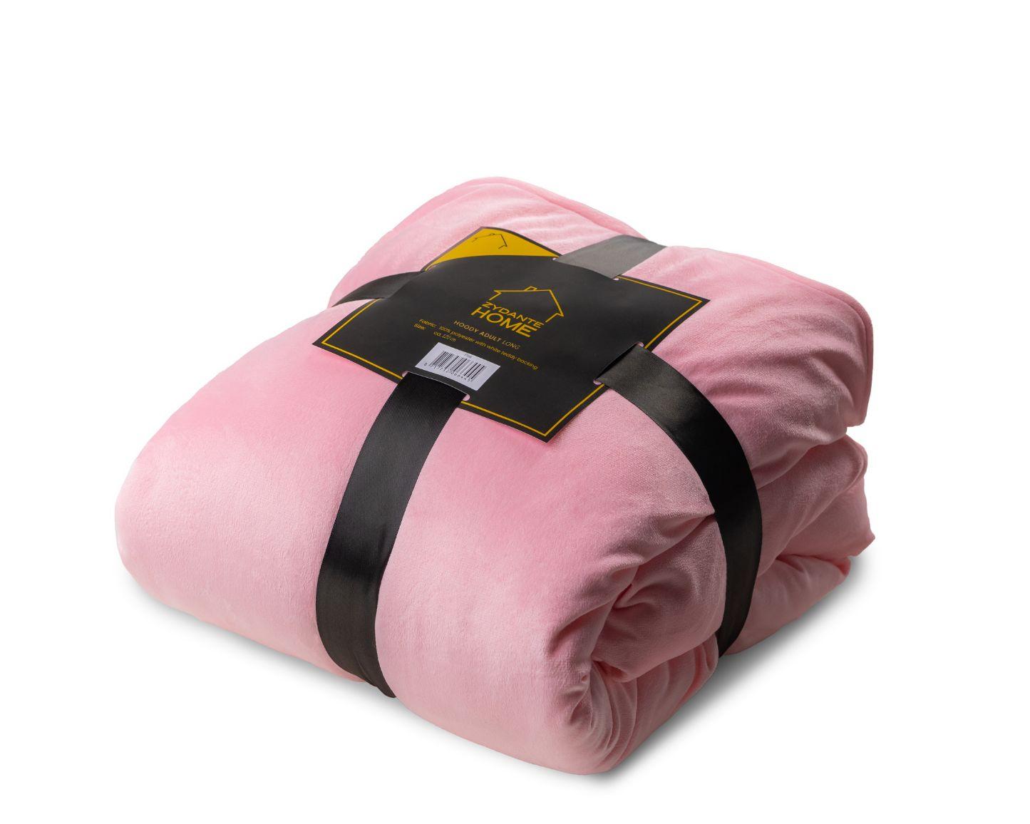 Flanel Hoody Long - Oud Roze