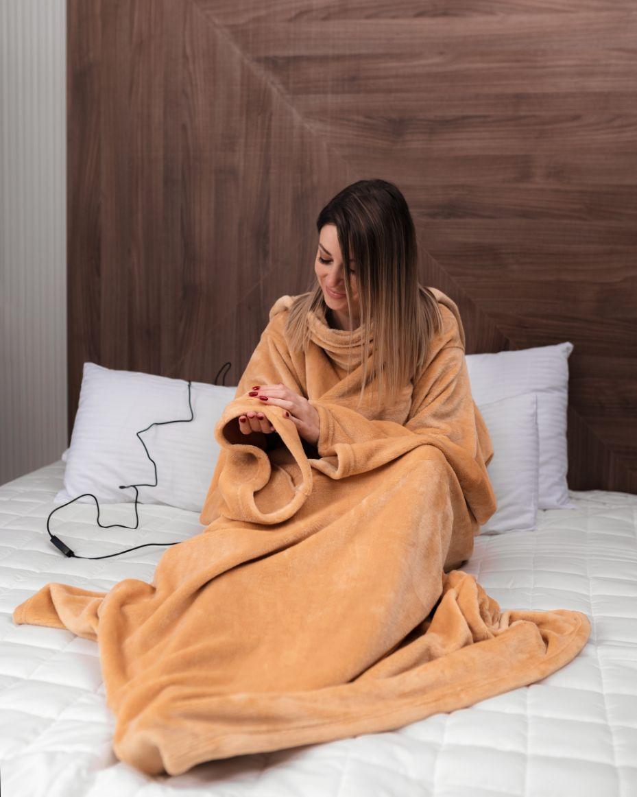 Elektrisch Fleece Deken Met Mouwen