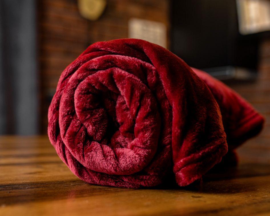 Coral Fleece Deken - Bordeaux