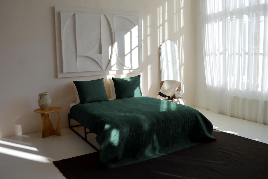 Zydante Home® Bedsprei Incl. 2 Hoezen -Dark Green Layers - 220x240 cm + 2 * 60x70 cm