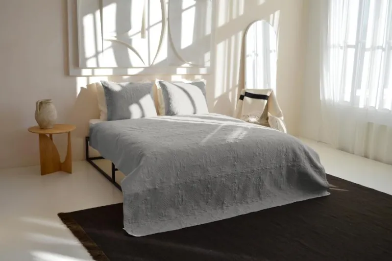 Zydante Home® Bedsprei Incl. 2 Hoezen -Zilver Royal - 220x240 cm + 2 * 60x70 cm