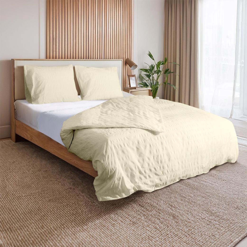 Dekbedovertrekset Lanotte®  - Amalfi Collectie - Seer Sucker Creme