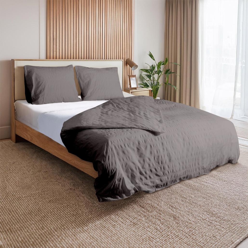 Dekbedovertrekset Lanotte® - Amalfi Collectie - Seer Sucker Grey