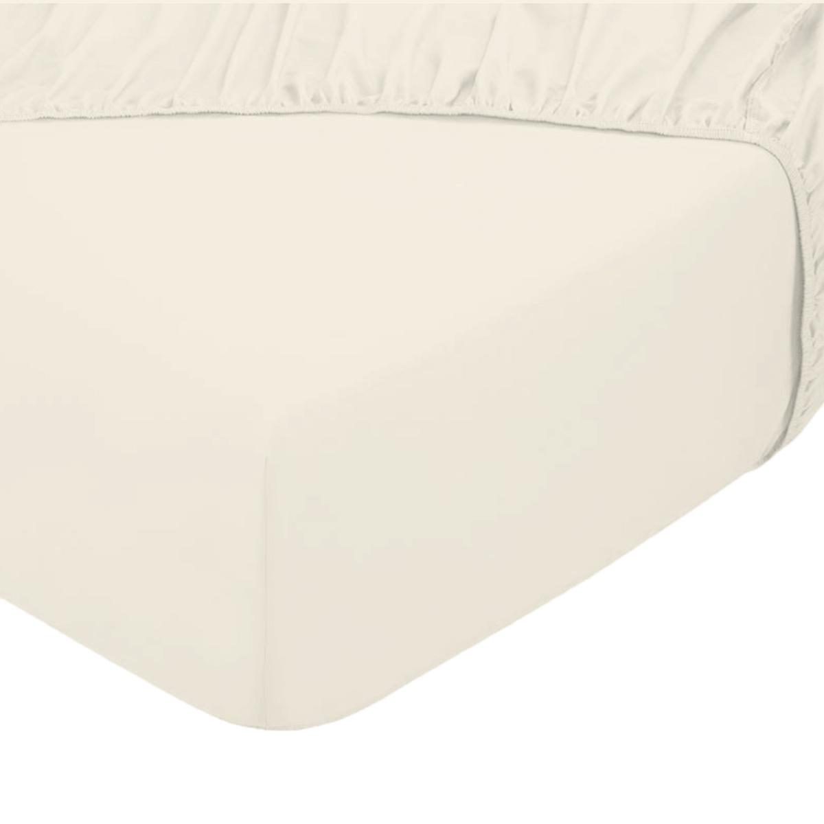 Dubbel Jersey Topper Hoeslaken - Crème