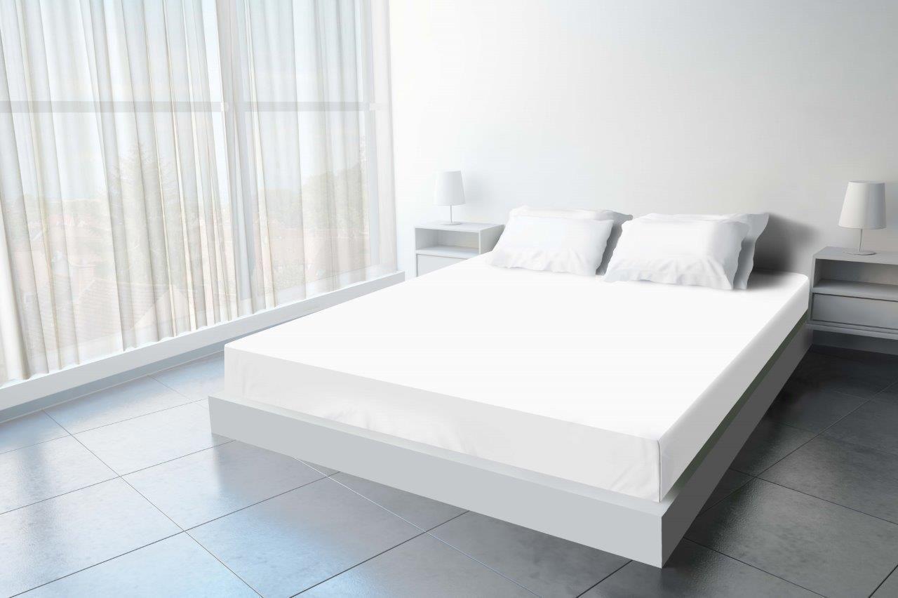 Hoeslaken - 90x200+28cm - Jersey stretch- Wit