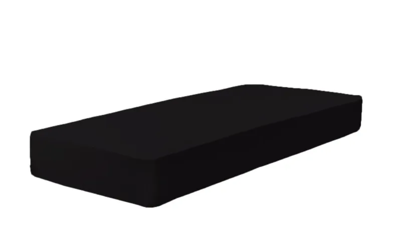 Katoenen Hoeslaken 90x200x30 cm Zwart