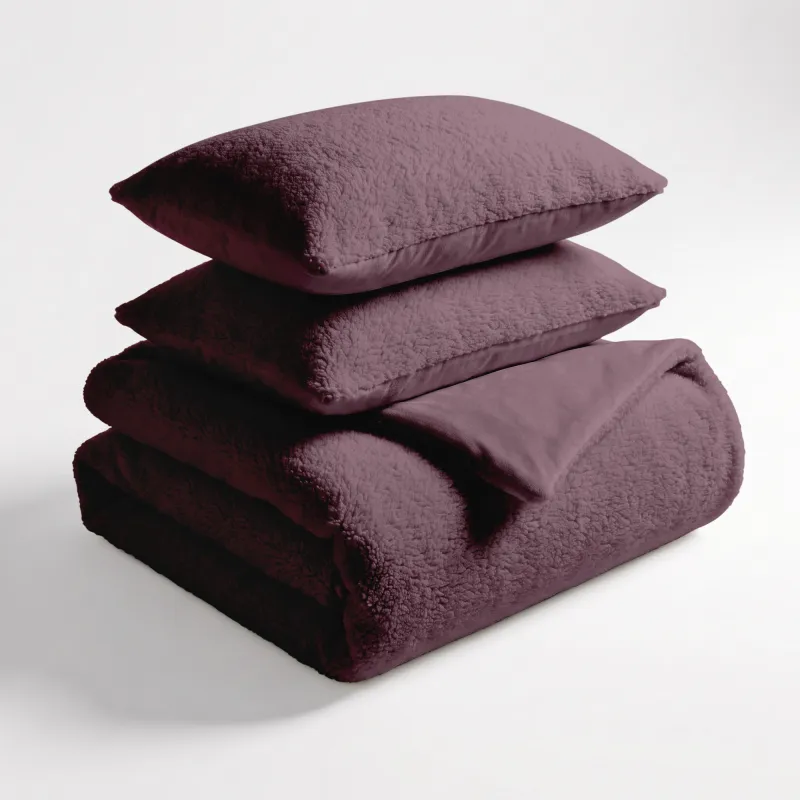 Dekbedovertrek Teddy - Grape - met 1 Kussenslop