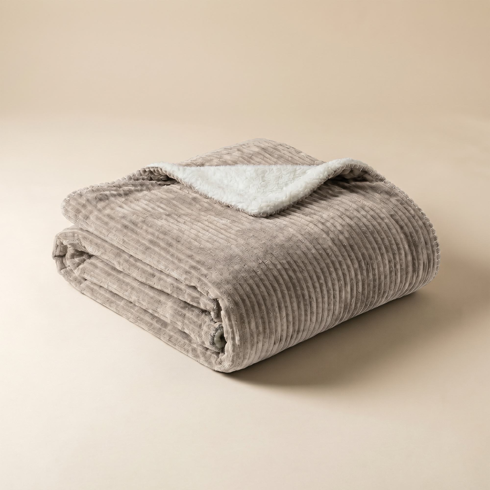 XL plaid corduroy rib - Taupe