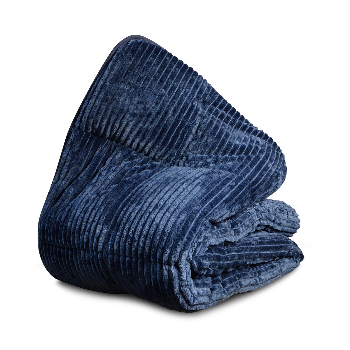 Quilt 240x200cm Teddy Rib Pageant blue