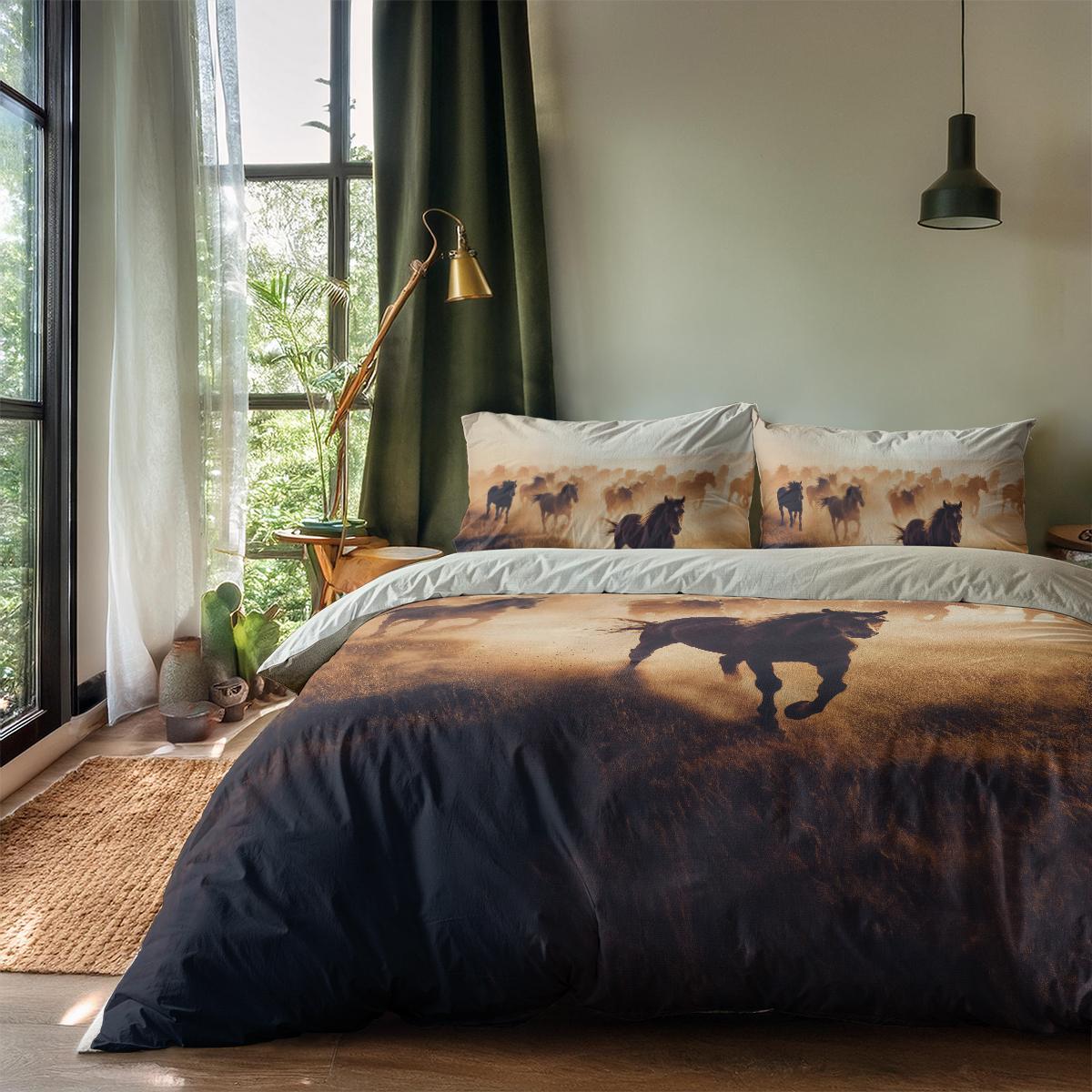 Dekbedovertrek Printed - Terra Plains Horses