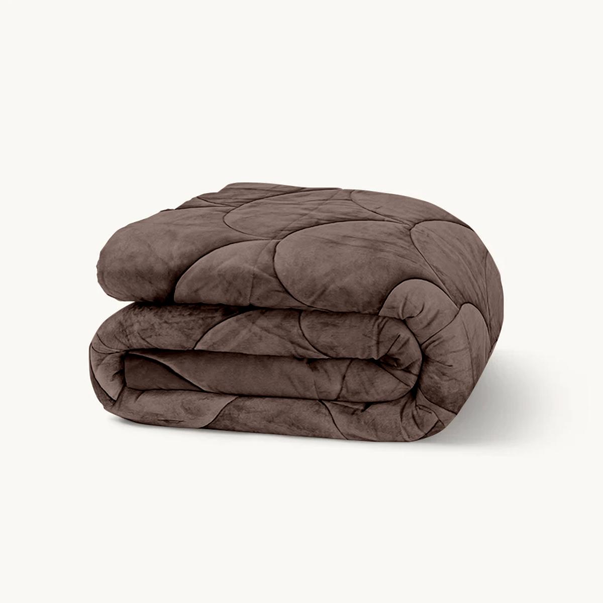 Quilt 240x200cm Lazy Flannel velvet Brown