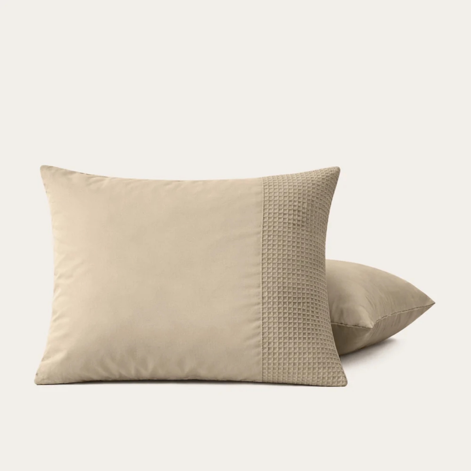 Kussenslopen Waffle - Taupe (2 Stucks)