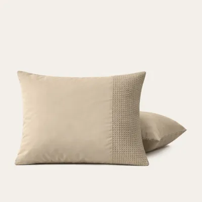 Kussenslopen Waffle - Taupe (2 Stucks)