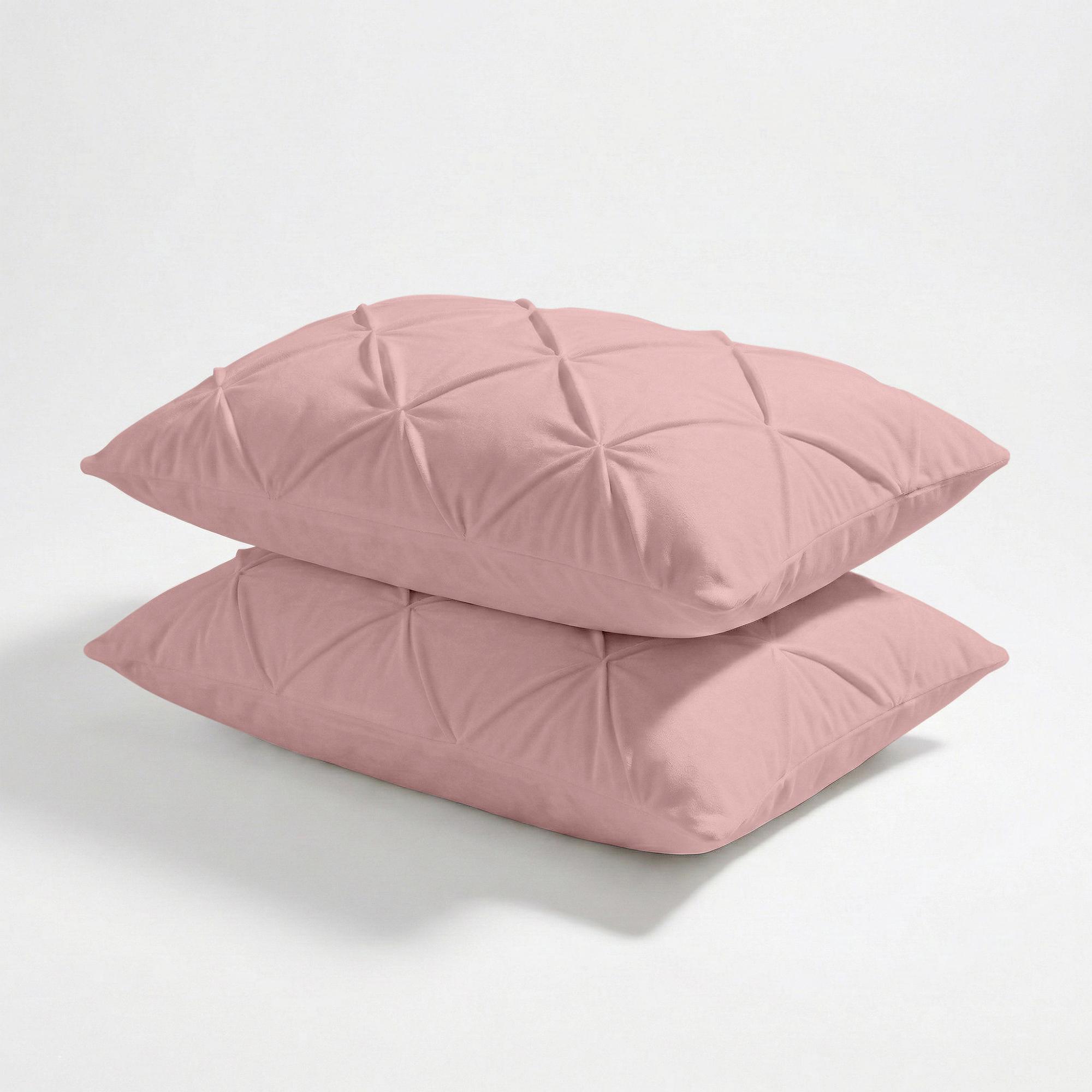 Kussenslopen Diamant pintuck - Roze (2 Stucks)