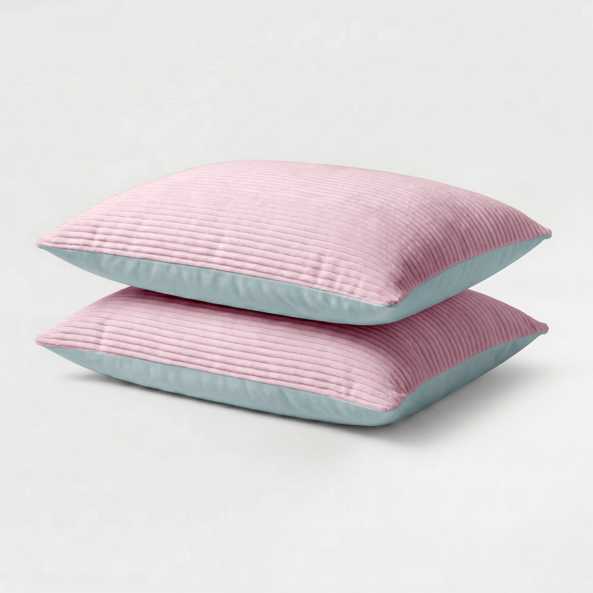 Kussenslopen Corduroy - Oud Roze/ Licht Grijs