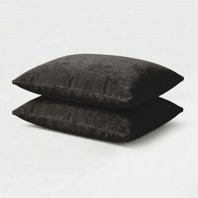 Zydante® Kussenslopen Chenille Velvet - Zwart