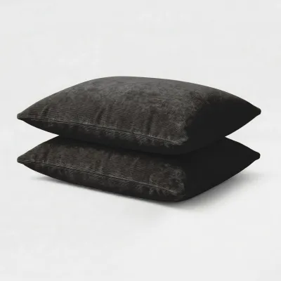 Zydante® Kussenslopen Chenille Velvet - Zwart