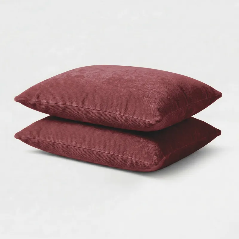 Zydante® Kussenslopen Chenille Velvet - Burgundy