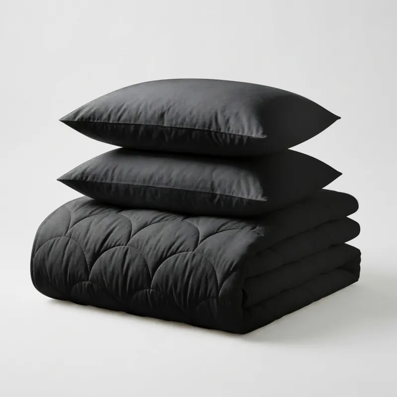 Katoen Percale Dekbed + Kussensloop/slopen - Anthracite