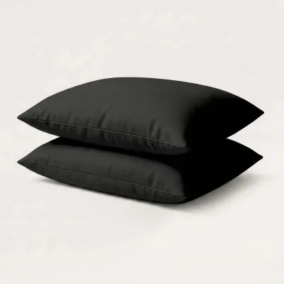 Microvezel kussensloop 60x70 cm - 2 stuks - Zwart