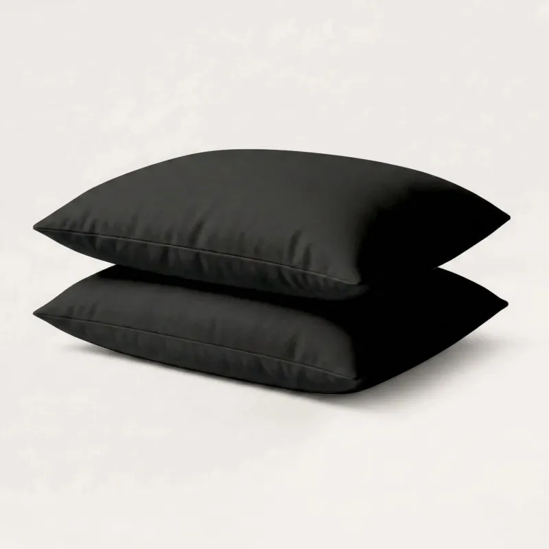 Microvezel kussensloop 60x70 cm - 2 stuks - Zwart