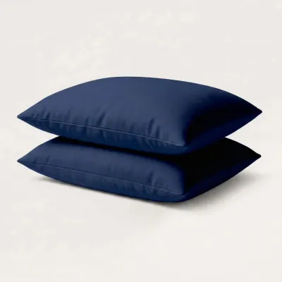 Microvezel kussensloop 60x70 cm - 2 stuks - Donkerblauw
