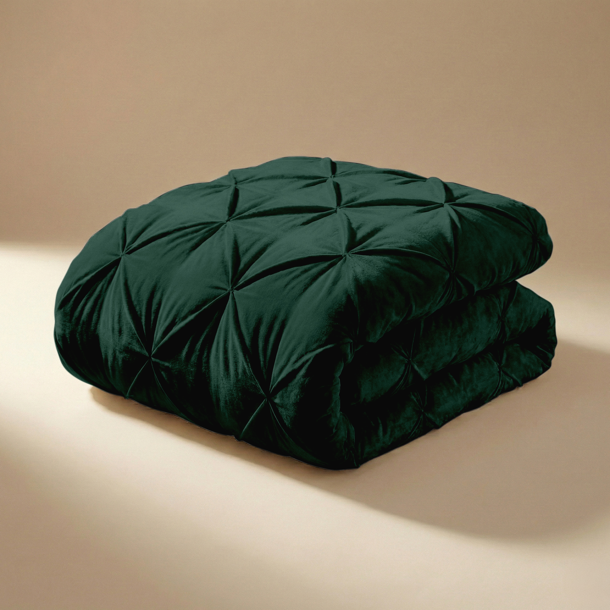 Dekbed Diamond Pintuck - Donkergroen 350gsm