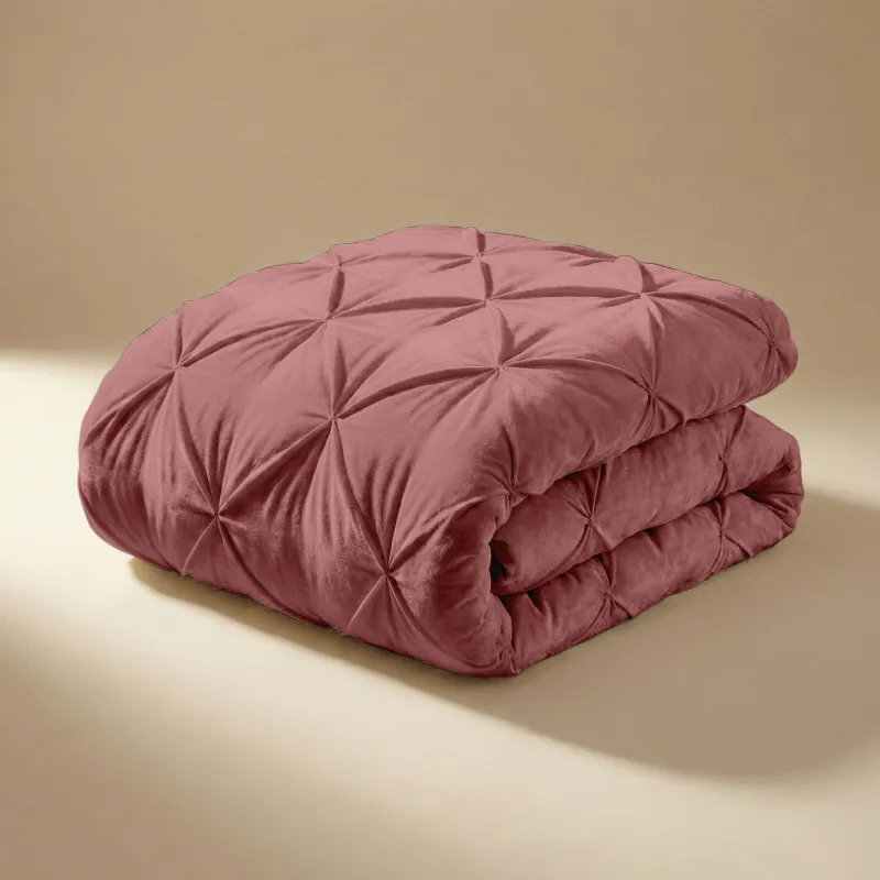 Dekbed Diamond Pintuck - Oud Roze 350gsm
