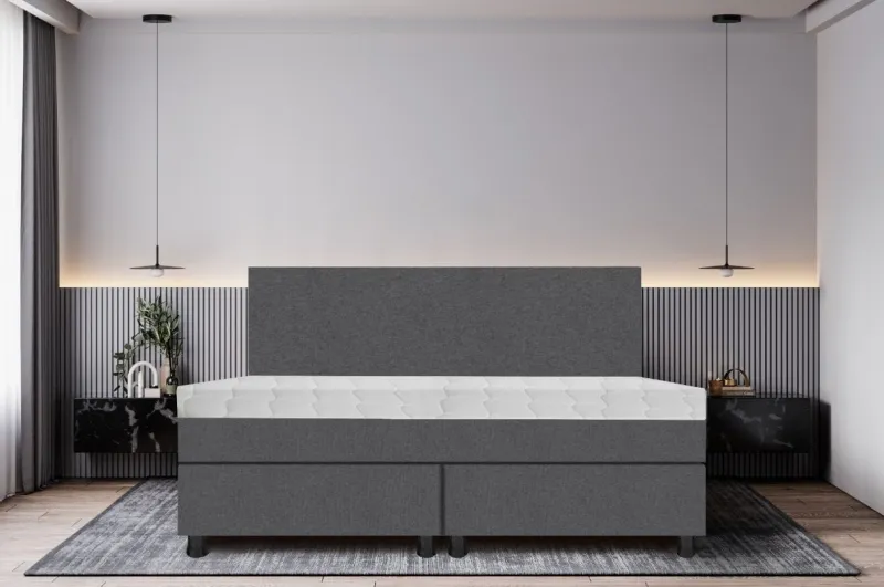Studio - Boxspring - Pieter met geïntegreerde topper - Zilver Grijs