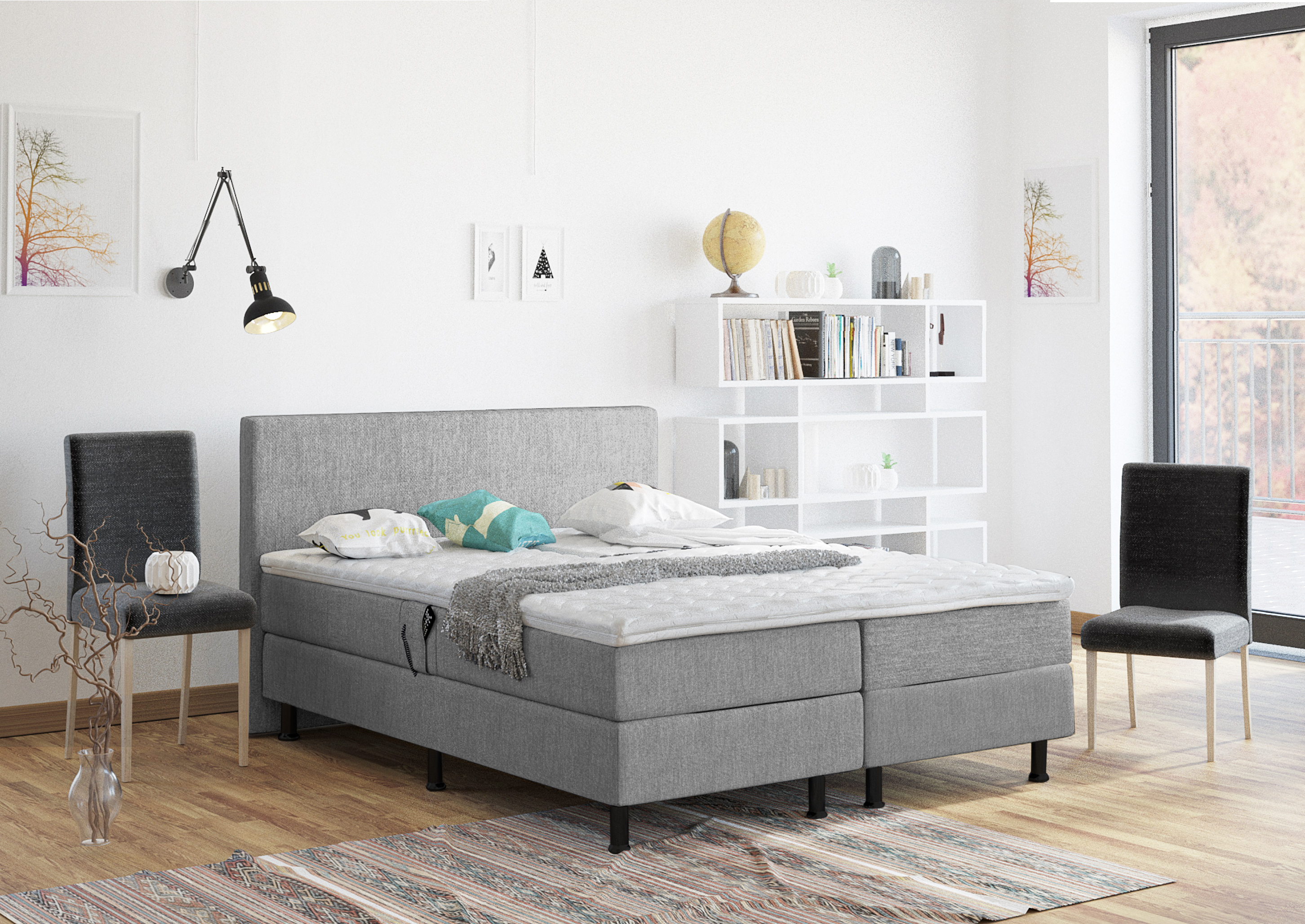 Elektrische boxspring Adriana - Zilver