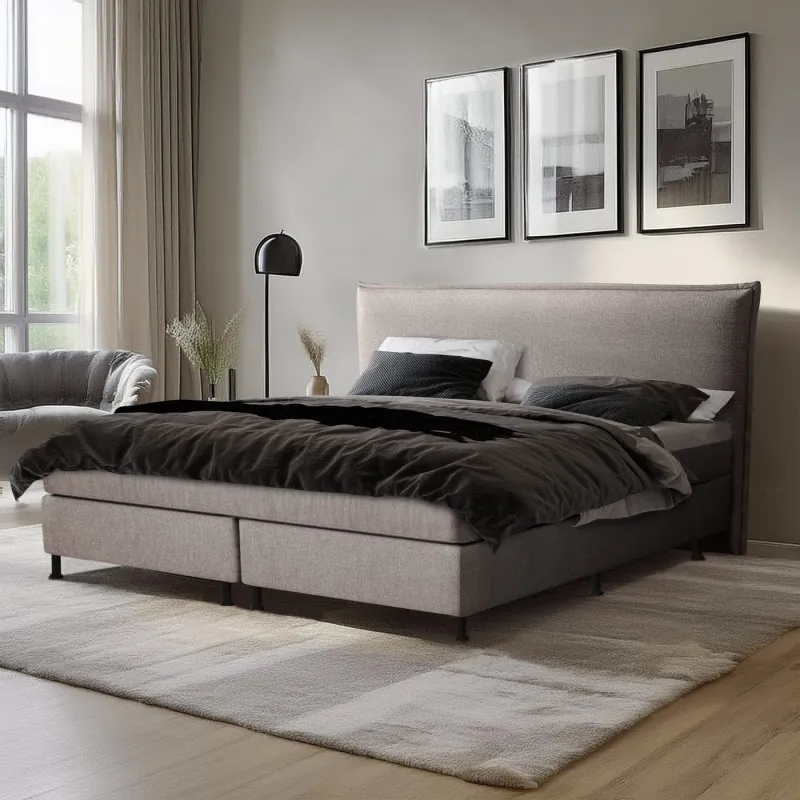 Zydante® - Boxspring - Detroit met geïntegreerde topper - Beige