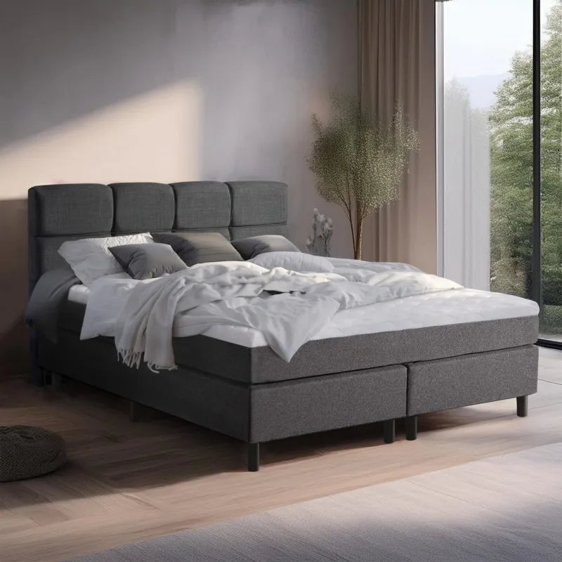 Zydante® - Boxspring - Valentina met geïntegreerde topper - Antraciet