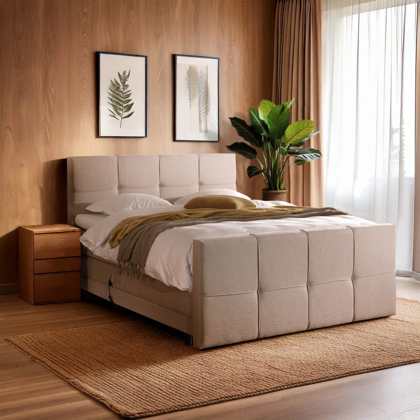 Zydante® - Elektrische Boxspring - Torino - Beige
